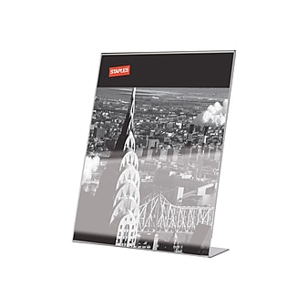 Staples Sign Holder, 8.5" x 11", Clear Plastic (53126/18387)