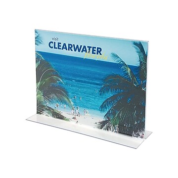 Staples Sign Holder, 11" x 8.5", Clear Plastic (ST16646)