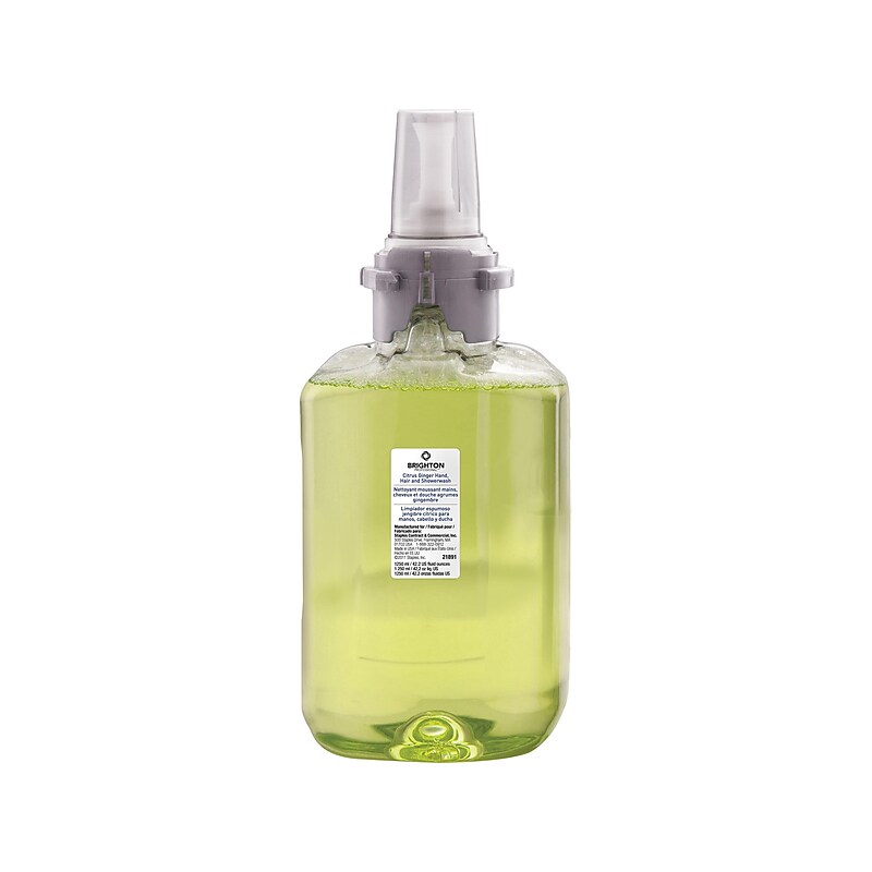 Brighton Professional Foaming Hand Soap Refill for BP12 Dispenser, Citrus Ginger Scent, 1250 ml., 3/Carton (21891) image 1