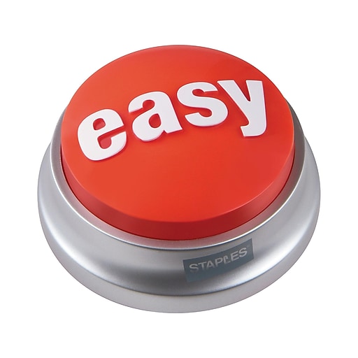 Staples Easy Button, Red/Silver (25178)