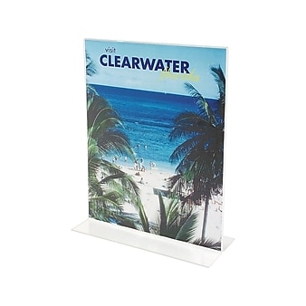 Staples Sign Holder, 8.5" x 11", Clear Plastic (ST16656)