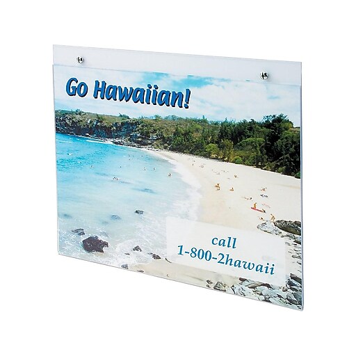 Staples Sign Holder, 8.5" x 11", Clear Plastic (ST16650) Staples