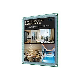 Staples Premium Sign Holder, 8.5" x 11", Clear with Green Edges Plastic (ST17171/17171)