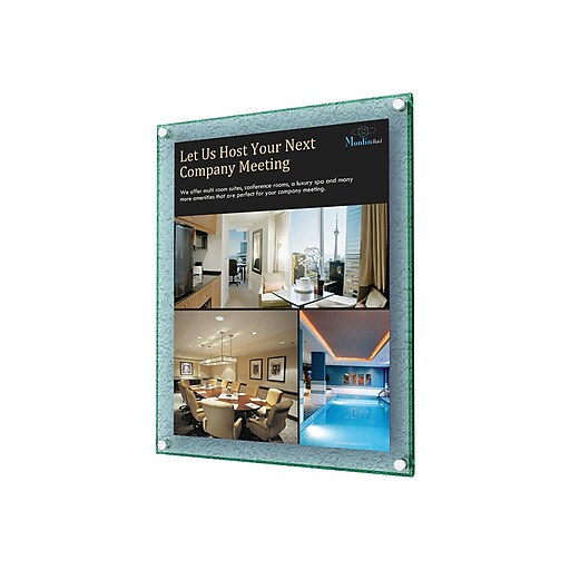 Staples Premium WallMount Sign Holder, Vertical or Horizontal, 8 1/2