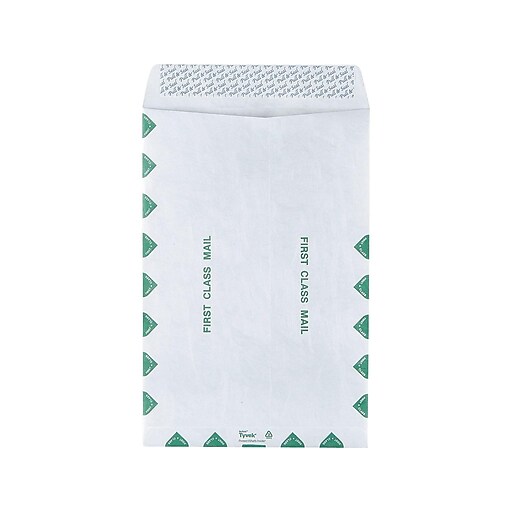Staples EasyClose Catalog Envelopes, 10" x 15", White with Green