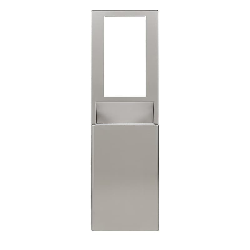 enMotion® Flex High Capacity Trash Receptacle for 15” Wall Cavity by GP PRO, Stainless, 9.03"W x 21.75"D x 60.25”H (59791) image 1