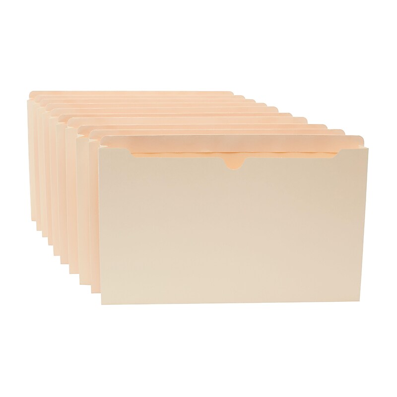 Staples File Jacket, 1.5" Expansion, Legal Size, Manila, 10/Pack (3035DT10) image 1