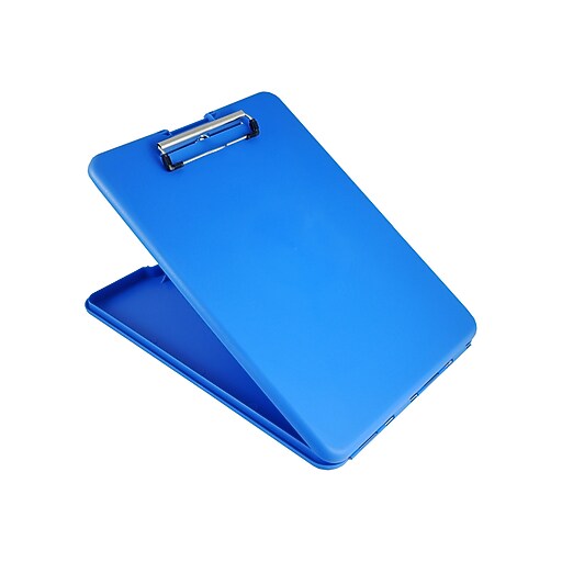 Saunders SlimMate Polypropylene Storage Clipboard, Letter Size, Blue