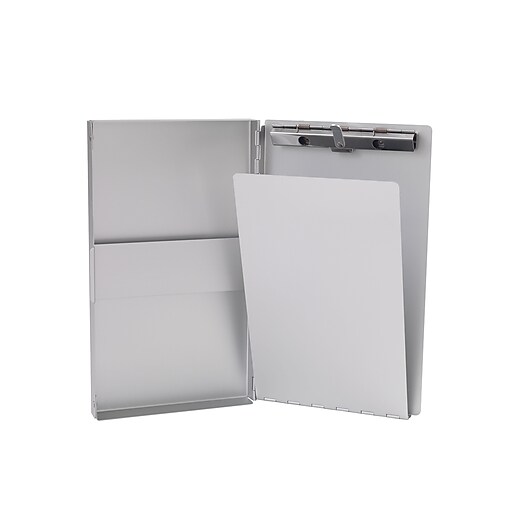 Staples® Aluminum Flip Clipboard, Memo Size, Silver, 61/8" x 101/8