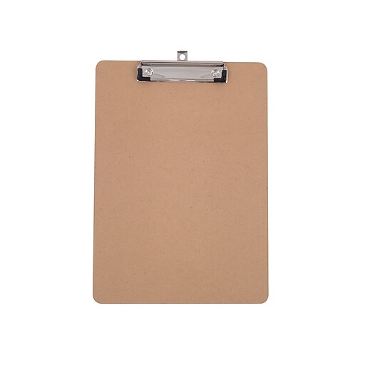Staples® Hardboard Clipboard, Letter size, Brown, 9" x 121/2" at Staples