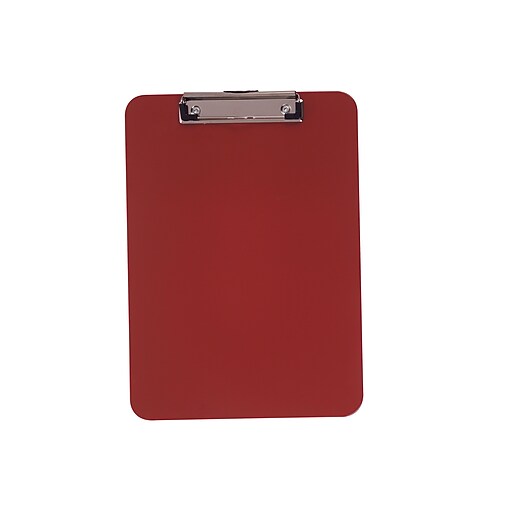Staples Plastic Clipboard, Red (28528) Staples