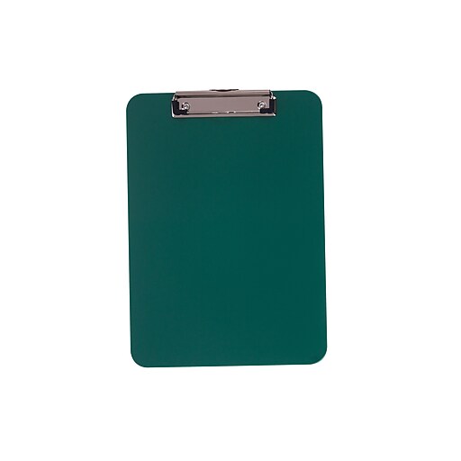 Staples Plastic Clipboard, Green (28525) Staples