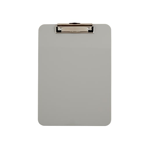 Staples® Plastic Clipboard, Letter, Silver, 12.5" x 9" at Staples