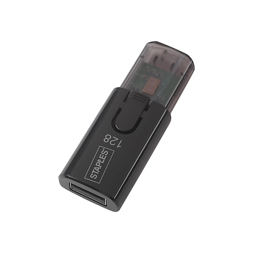 Staples 128GB USB 3.0 Type A Flash Drive, Black (27998)