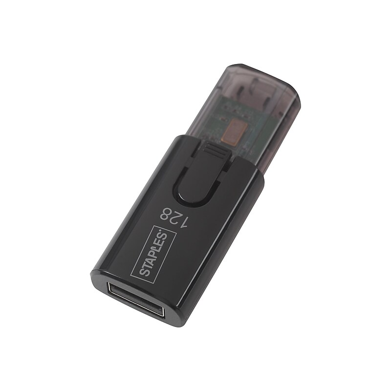Staples 128GB USB 3.0 Type A Flash Drive, Black (27998) image 1