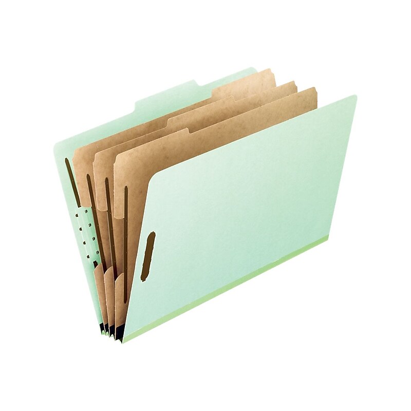 Pendaflex Classification Folder, 3-Dividers, 2" Expansion, Letter Size, Corona Green, 10/Box (17174EE) image 1