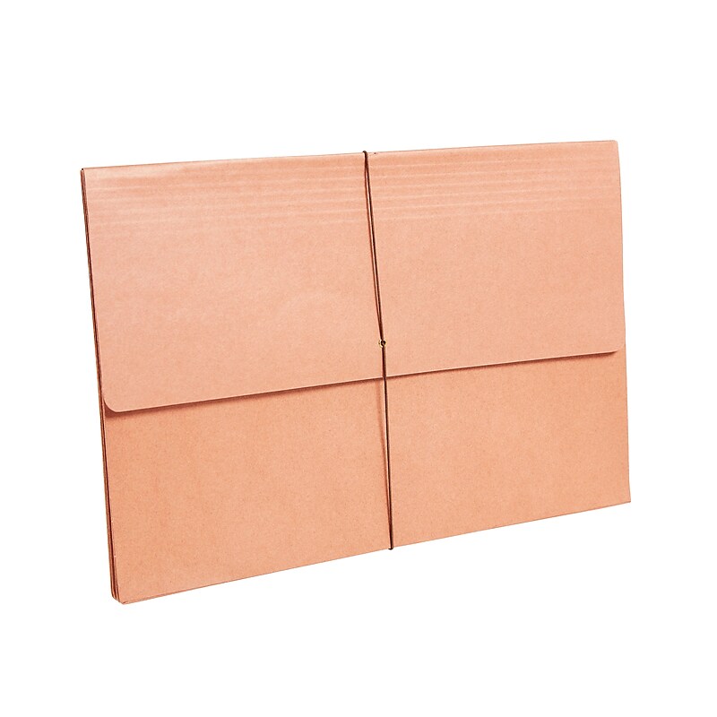 Staples Extra Large Paper Stock File Pocket, 3.25" Expansion, 11.97" x 18" Size, Brown, 2/Pack (1060E2S) image 1