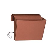 Smead Extra Wide File Pocket, 5.25" Expansion, 12.36" x 10" Size, Redrope, 10/Box (71186)