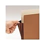 Smead End Tab Pocket, Reinforced Straight-Cut Tab, 5.25 Expansion, XL Legal, Redrope with Dark Brown Gusset, 10/Box (74691)~#|#~sp37069199_sc7