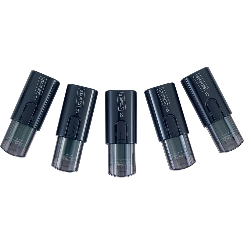 Staples 8GB USB 2.0 Type A Flash Drive, Black, 5/Pack (28194) image 1