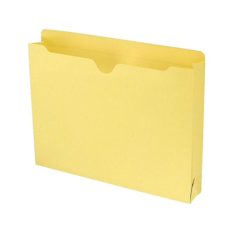 Smead Paper Stock File Jacket, 2" Expansion, Letter Size, Yellow, 50/Box (75571) image 1