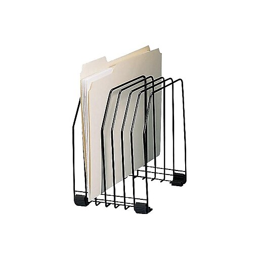 Staples Metal Level Desktop Sorter, 7 Compartments, Black (10483CC) at