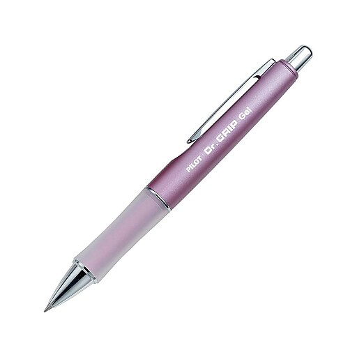 Pilot Dr. Grip Limited Retractable Gel Ink Pen, Fine Point, Pink Barrel