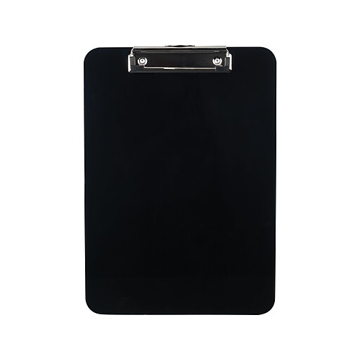 Staples® Plastic Clipboards, Letter, Black, 9" x 12", 6/Pk at Staples