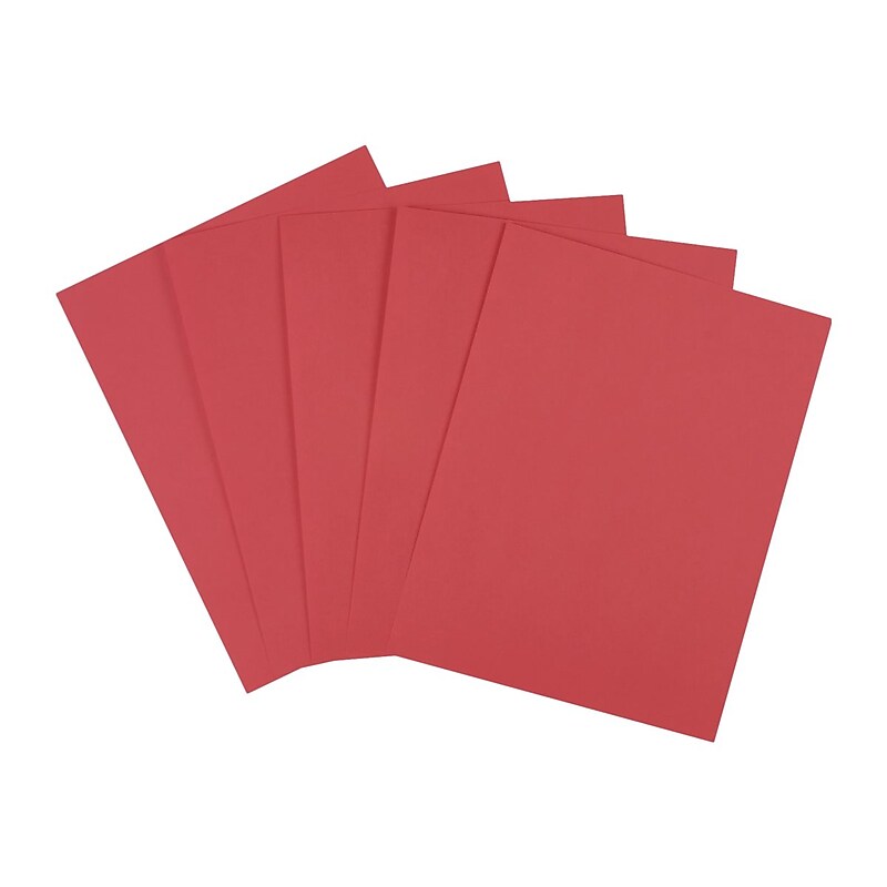 Staples Brights Multipurpose Colored Paper, 20 lbs., 8.5" x 11", Red, 500/Ream (25208) image 1