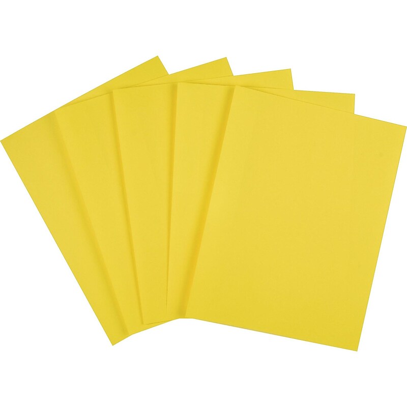 Staples Brights Multipurpose Colored Paper, 20 lbs., 8.5" x 11", Yellow, 500/Ream (25204) image 1