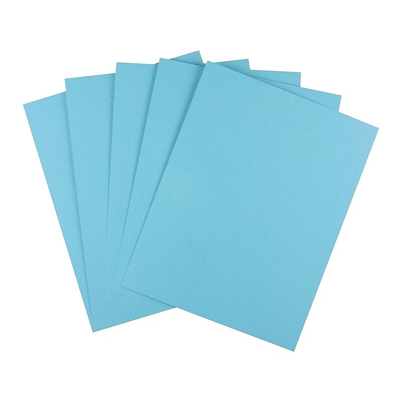 Staples Brights Multipurpose Colored Paper, 20 lbs., 8.5" x 11", Blue, 500/Ream (25202) image 1