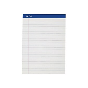 Ampad Notepads, 8.5" x 11", Wide, White, 50 Sheets/Pad, 12 Pads/Pack (TOP20-320)