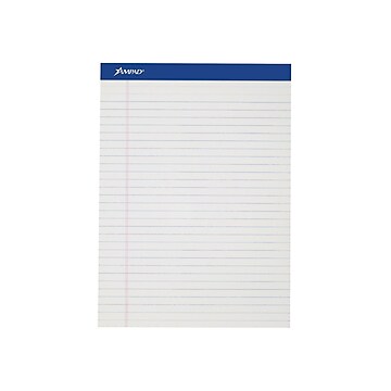 Ampad Notepads, 8.5" x 11", Wide, White, 50 Sheets/Pad, 12 Pads/Pack (TOP20-320)