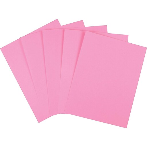 Staples Brights 24 lb. Colored Paper, Pink, 500/Ream