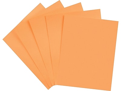 Staples Brights 24 lb. Colored Paper, Orange, 500/Ream
