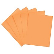 Staples Brights Multipurpose Paper, 24 lbs., 8.5" x 11", Orange, 500/Ream (20108)