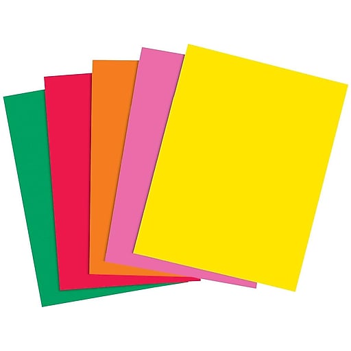 Staples Brights Paper, 24 lb, Assorted Colors