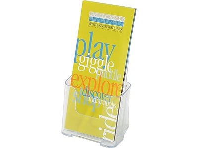 Staples Literature Holder 4.25  Clear Plastic (25329) 474445