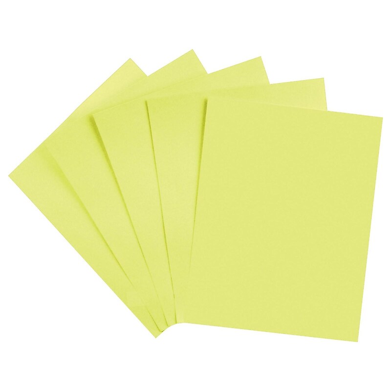 Staples Brights Multipurpose Paper, 24 lbs., 8.5" x 11", Light Yellow, 500/Ream (20107) image 1