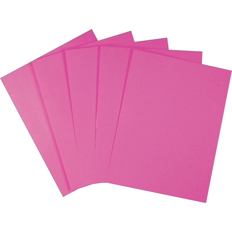 Staples Brights Multipurpose Paper, 24 lbs., 8.5" x 11", Fuchsia, 500/Ream (20109) image 1