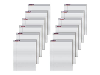  Pack of 12 TOPS Prism Plus Colored Pads, Legal Size, Letter - Gray (50 Sheets Per Pad)