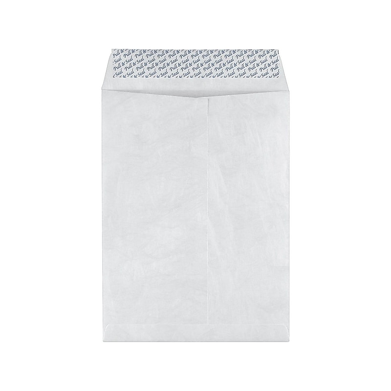 Staples Tyvek EasyClose Catalog Envelopes, 9"L x 12"H, White, 100/Box (ST19873) image 1