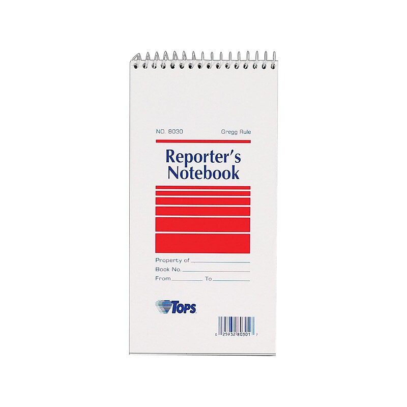 TOPS Notepads, 4" x 8", Gregg, White, 70 Sheets/Pad, 12 Pads/Pack (TOP 80304) image 1