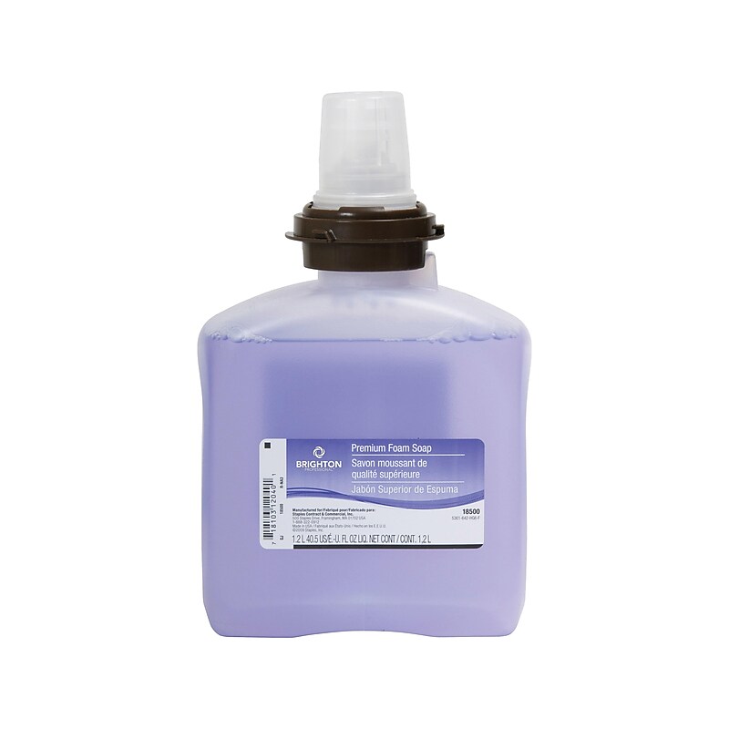 Brighton Professional Foaming Hand Soap Refill for TFX Dispenser, Cranberry Scent, 40.6 oz., 2/Carton (18500) image 1