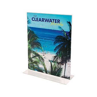 Staples Sign Holder, 5" x 7", Clear Plastic (ST16657)