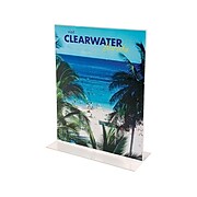 Staples Sign Holder, 5" x 7", Clear Plastic (ZS93042A)
