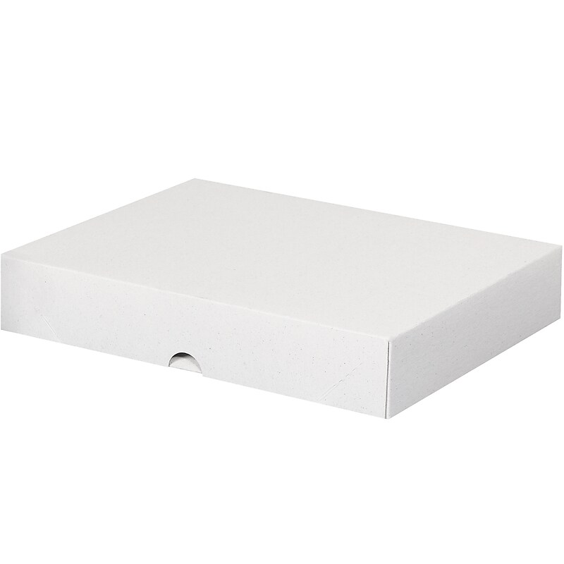 Partners Brand 8 1/2" x 11" x 2" Stationery Folding Cartons, White, 200/Case image 1