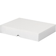 Partners Brand 8 1/2" x 11" x 2" Stationery Folding Cartons, White, 200/Case