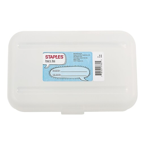 Staples® Pencil Box, Translucent Clear at Staples