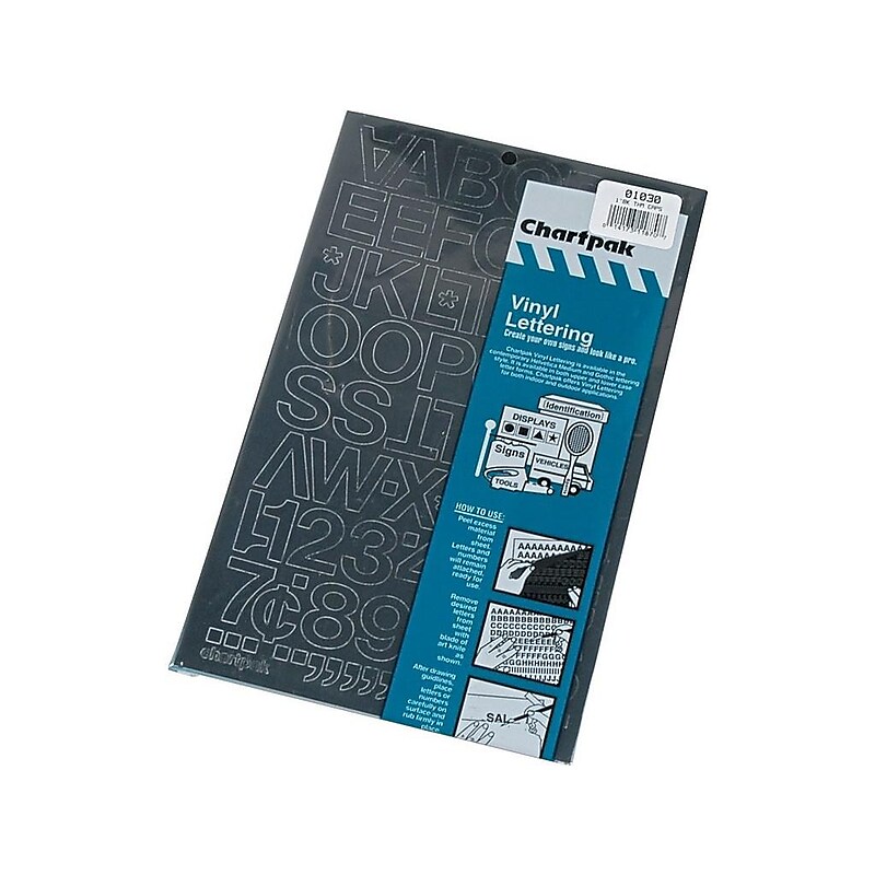 Chartpak 1" Letters and Numbers, Black (01030) image 1